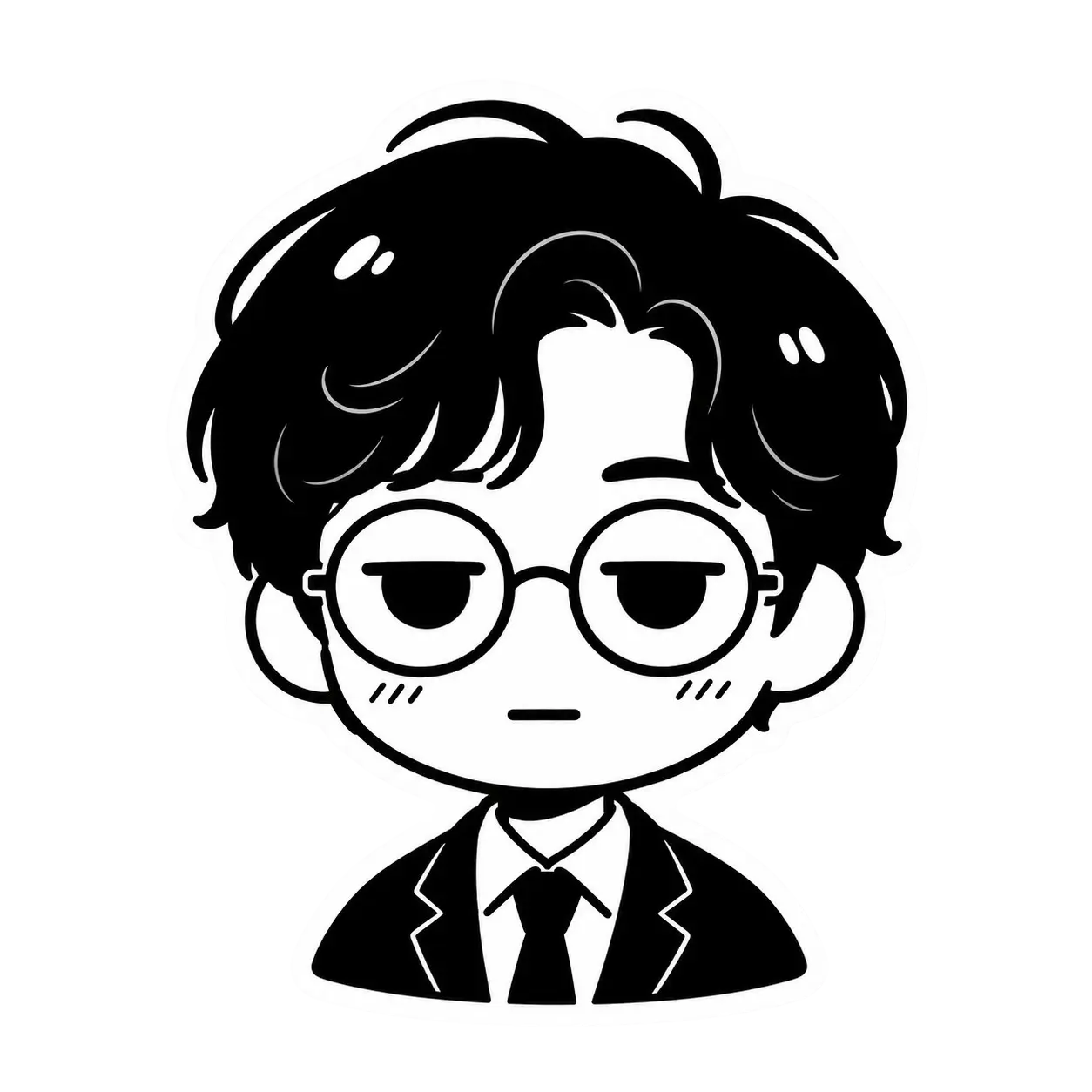 Custom illustrated guy sticker